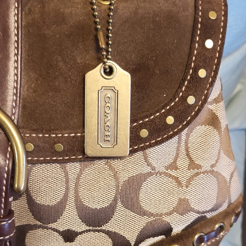 Coach Brown and Tan Women's Bag - Picture 2 of 13